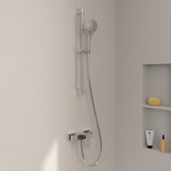Villeroy & Boch Taro Duschgarnitur Mit Brausestange, Handbrause Und Aufputz-duscharmatur
