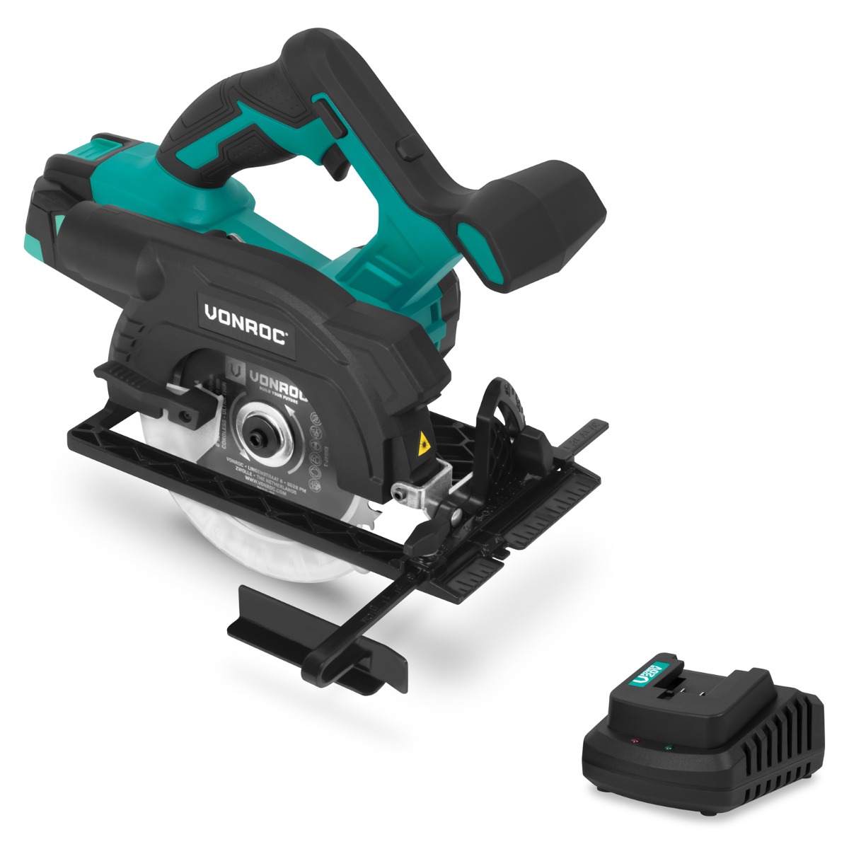 Vonroc - Akku-handkreissäge 20v 150mm Mit 4,0ah Akku Und Schnellladegerät