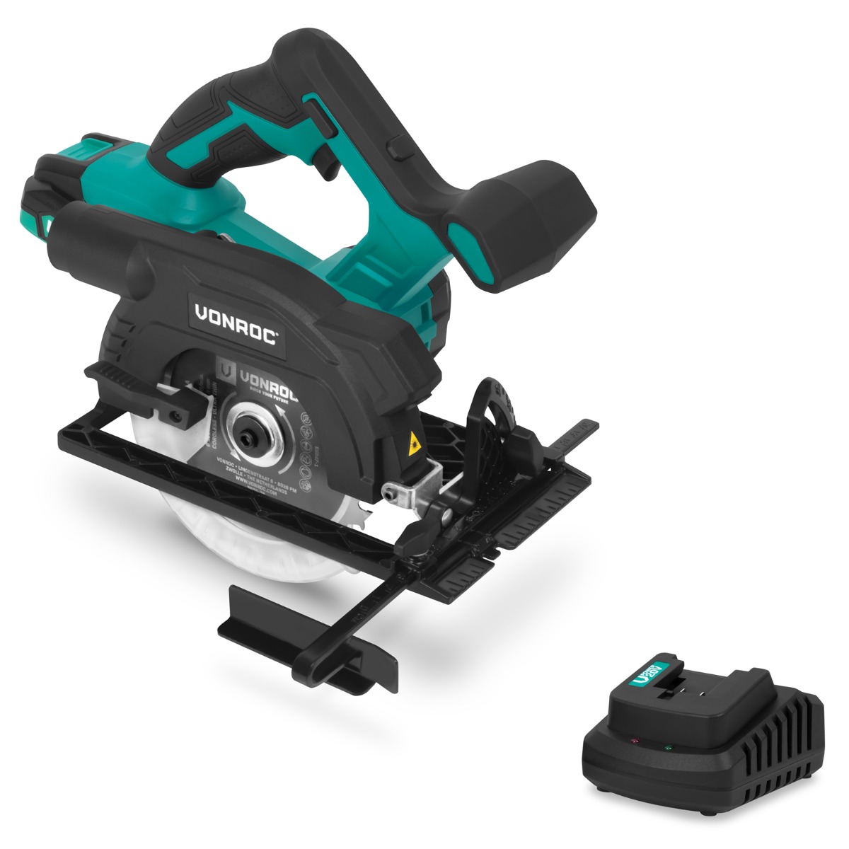 Vonroc - Akku-handkreissäge 20v 150mm Mit 2,0ah Akku Und Schnellladegerät