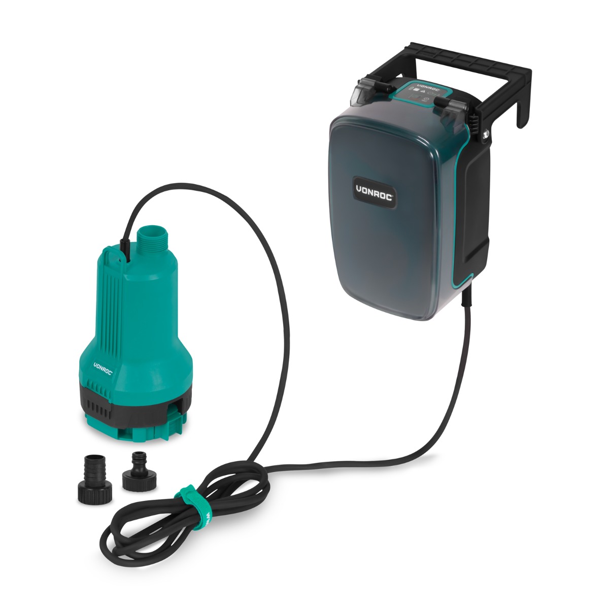 Vonroc Akku-tauchpumpe 20v – 90w – 3800 L/h – 0,6 Bar – Klar- Und Schmutzwasser – Flachabsaugung 1 Mm – Ohne Akku Und Ladegerät