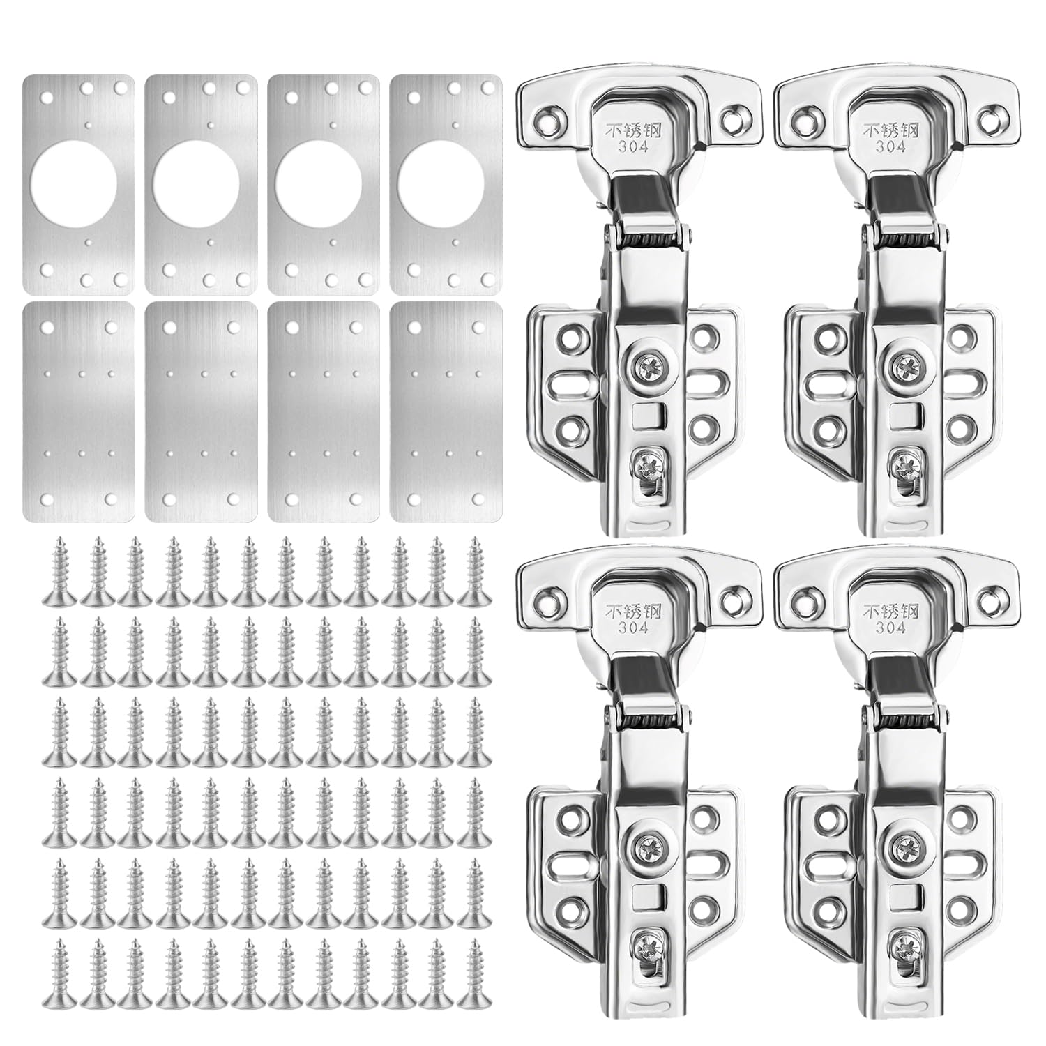 Set Mit 12 Reparaturplatten Für Schranktürscharniere