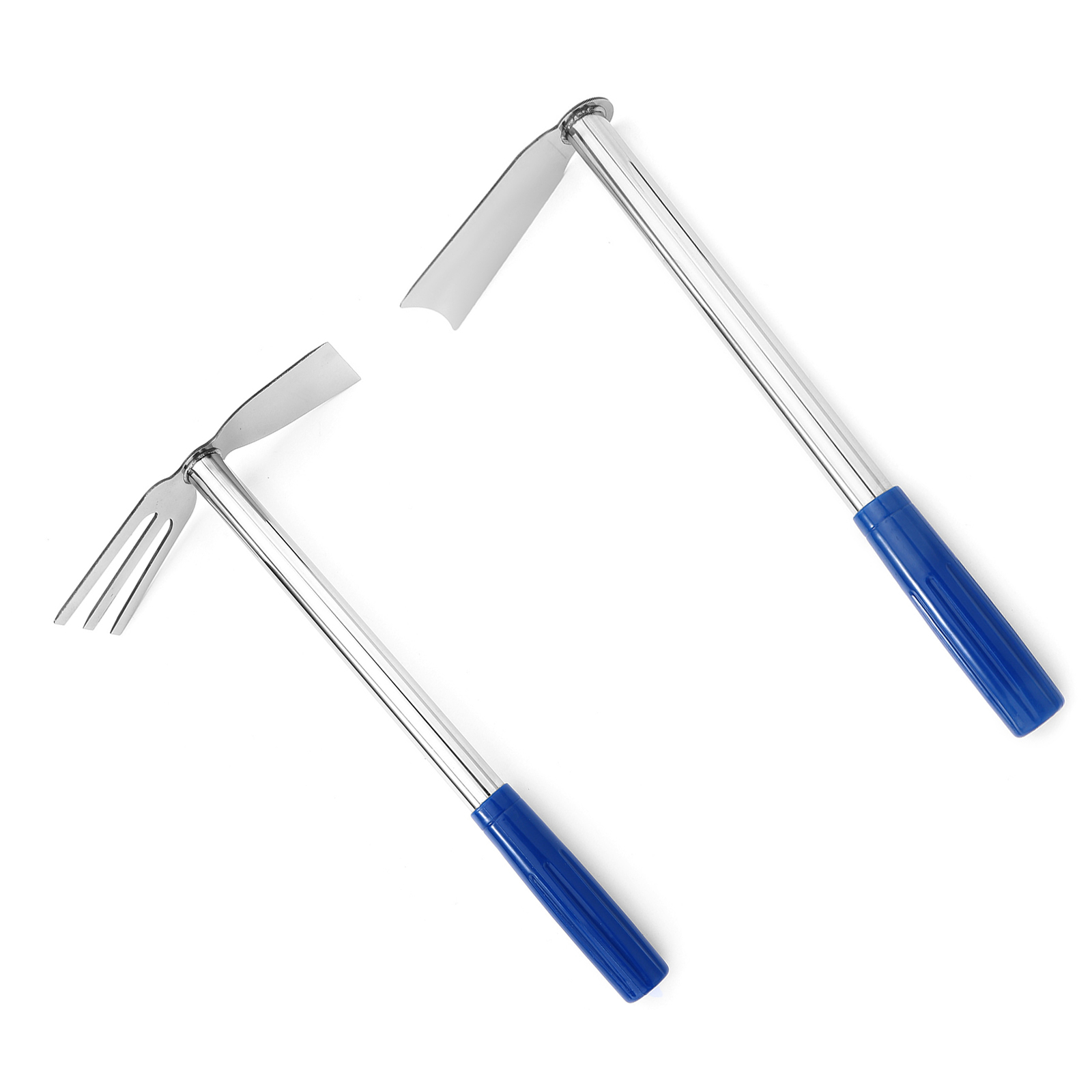 2-teiliges Garten-set Aus Edelstahl – Bestehend Aus Hacke Und Rechen.