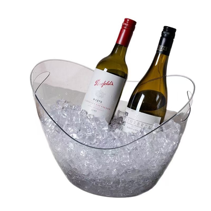 Tragbarer Eisbehälter Für Champagner Und Rotwein - Obst- Und Getränkebehälter Für Den Außenbereich - Geeignet Für Partys Und Bierfeste.