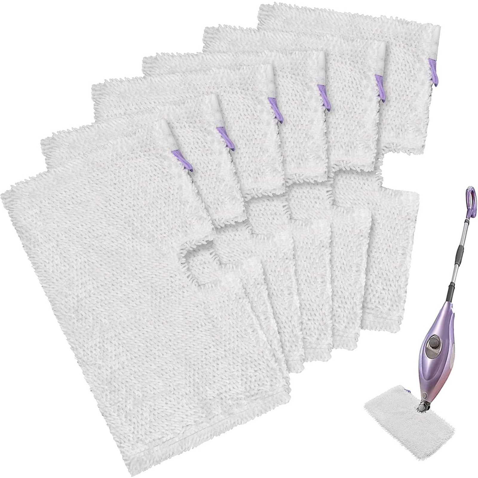 Set Mit 6 Wiederverwendbaren Mikrofaser-ersatzpads Für Dampfmopps – Passend Für Shark Dampfmopps Der Serien S3500, S3501, S3601, S3550, S390