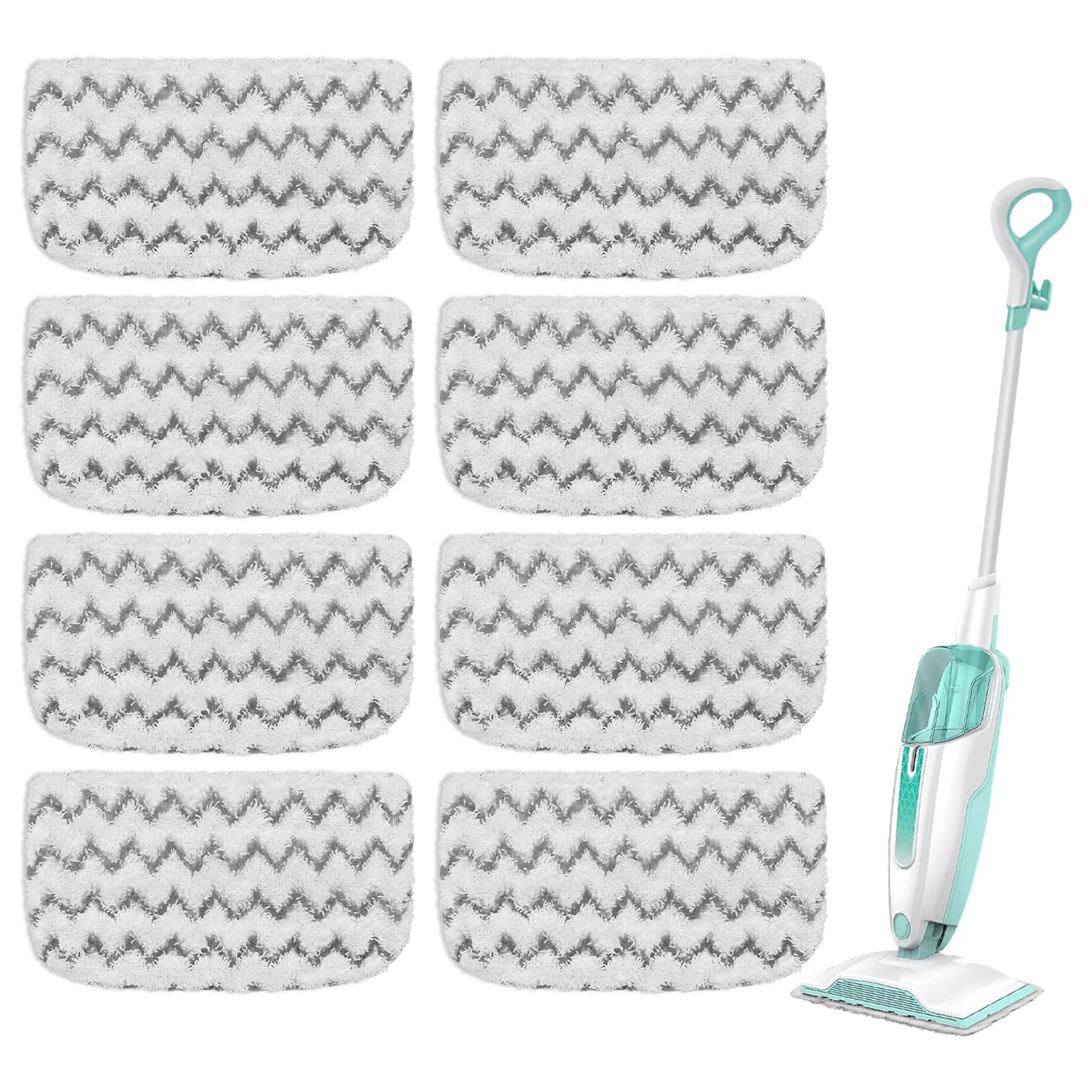 Set Mit 8 Waschbaren, Wiederverwendbaren Mikrofaser-wischmopppads – Geeignet Für Die Dampfreiniger Shark S1000, S1000a Und S1000c – Für Eine