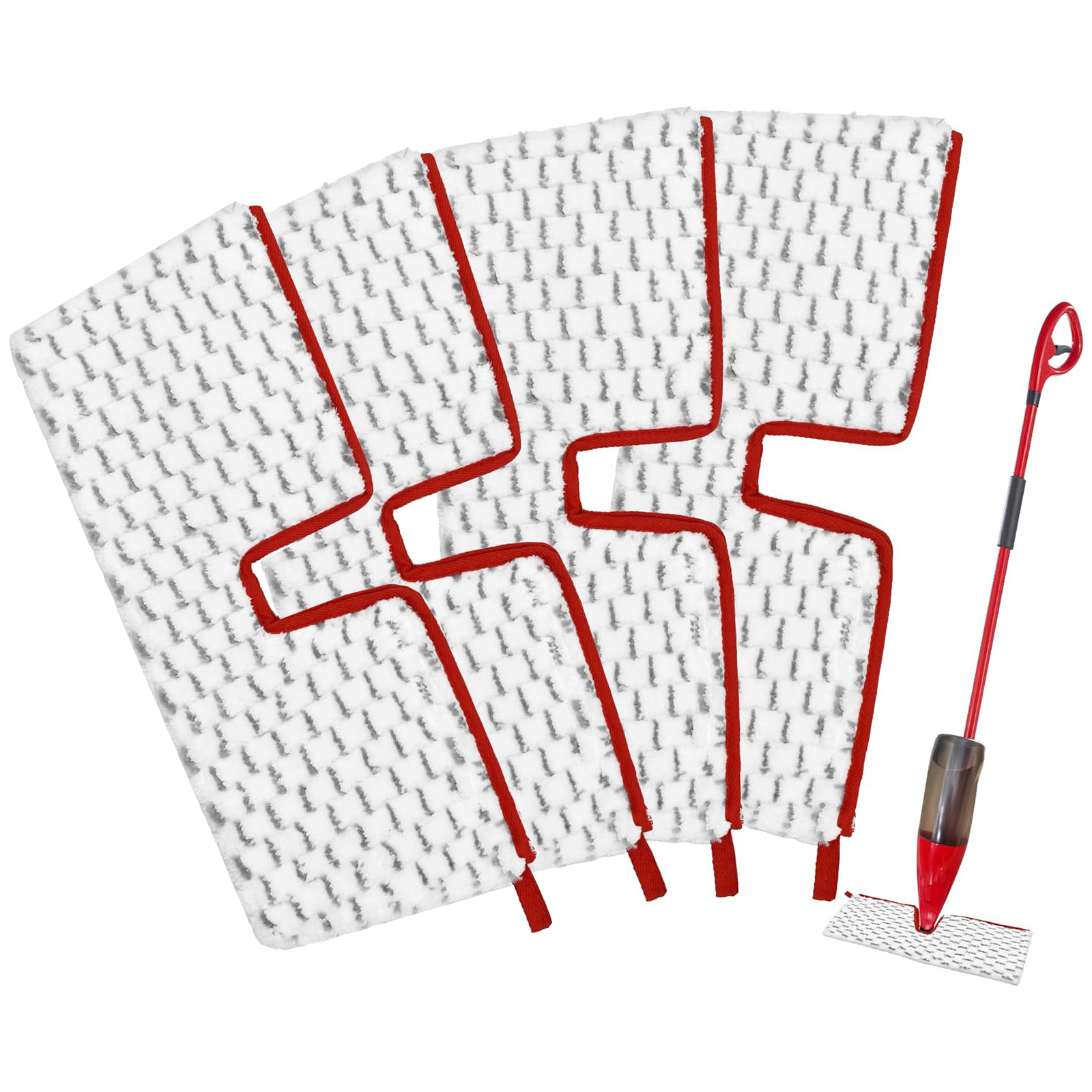 Set Mit 4 Wiederverwendbaren 2-in-1-mikrofaserpads – Waschbare Ersatz-reinigungspads – Geeignet Für Alle Bodenarten