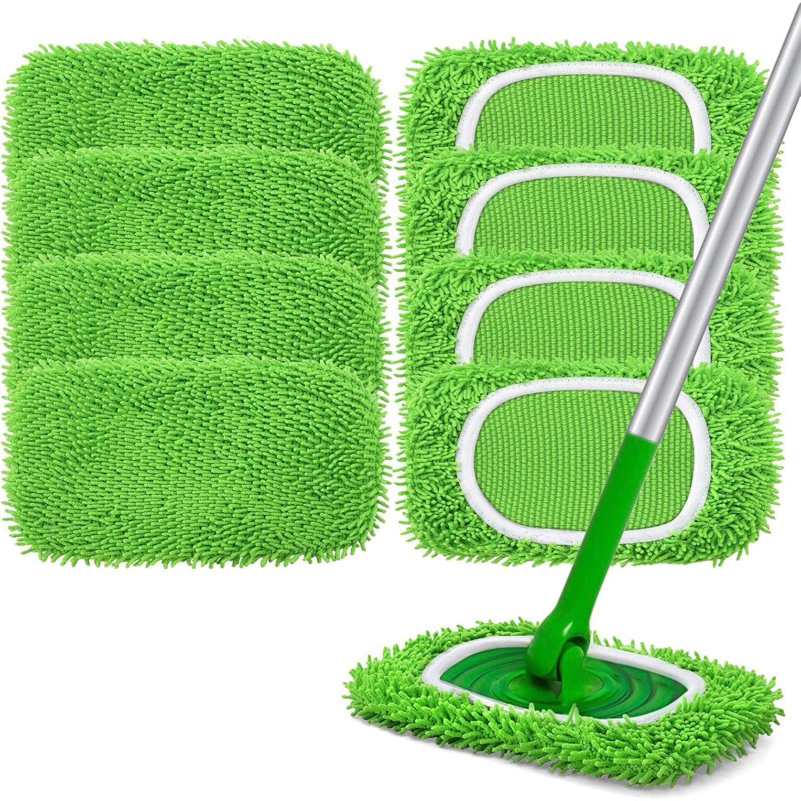 Wiederverwendbare Mikrofaser- Und Chenille-wischpads – Waschbare Nachfülltücher Für Nass- Und Trockenreinigung – Passend Für Den Swiffer Swe