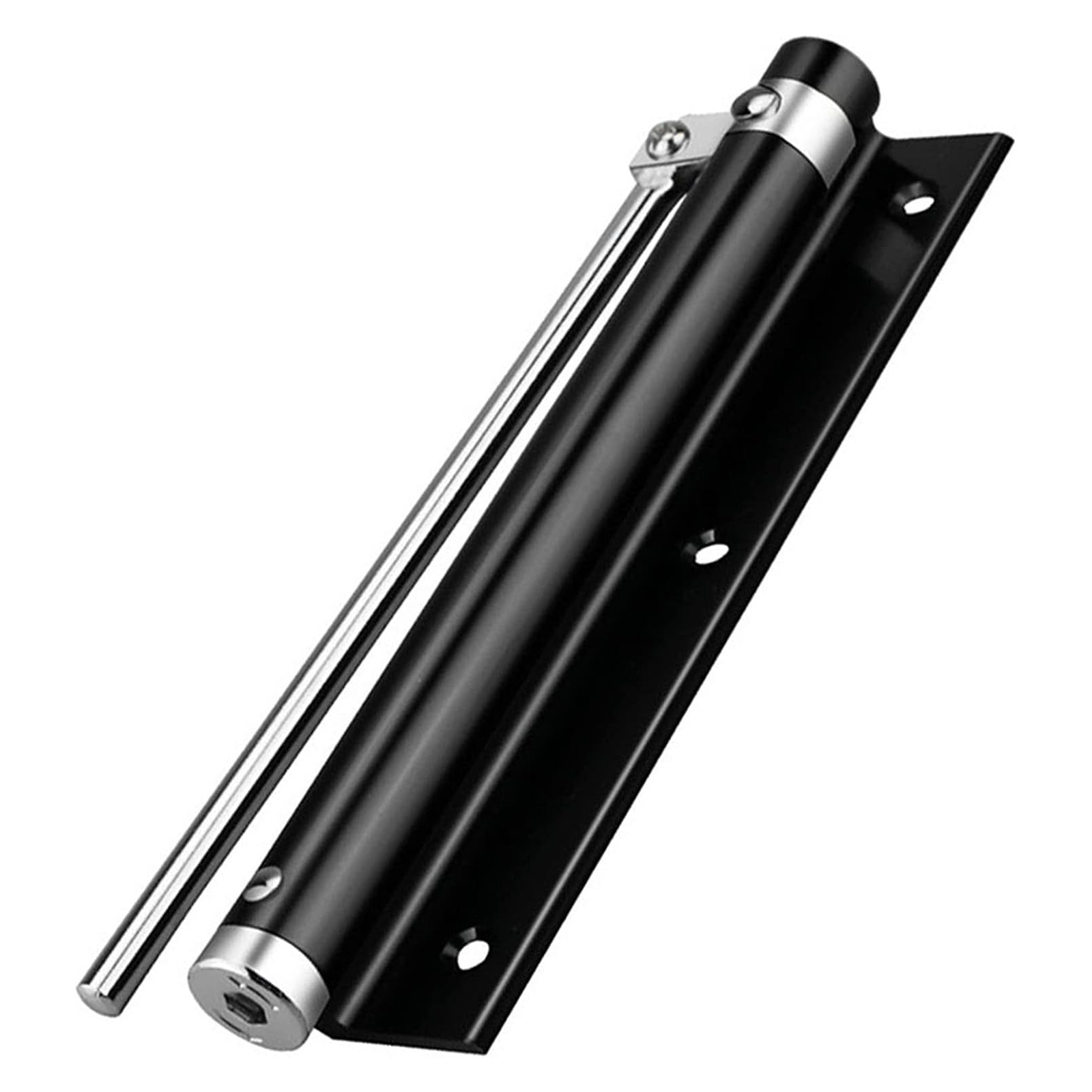 Verstellbarer Türschließer Aus Edelstahl Mit Automatischer Feder Und Soft-close-funktion (schwarz)