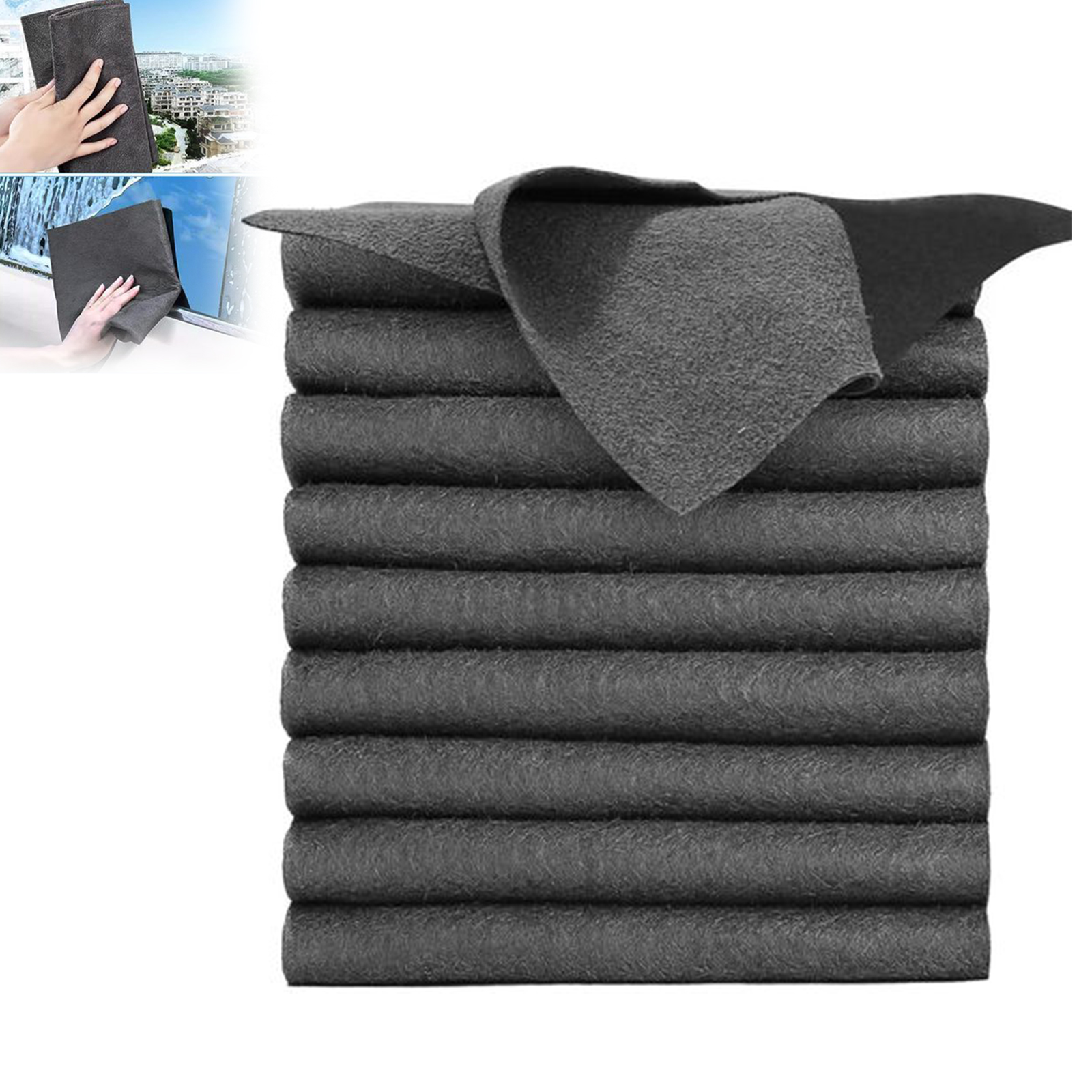 10er-packung Magische, Dicke Mikrofaser-poliertücher (40 X 30 Cm), Streifenfrei, Wiederverwendbar, Für Küche, Wohnzimmer Und Auto