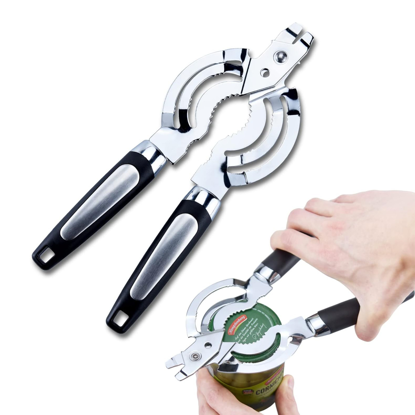 Dosenöffner – Multifunktionsdosenöffner Für Schwache Hände – Dosenöffner Aus Edelstahl – Bieröffner Für Arthritische Hände – Senioren Mit Ar