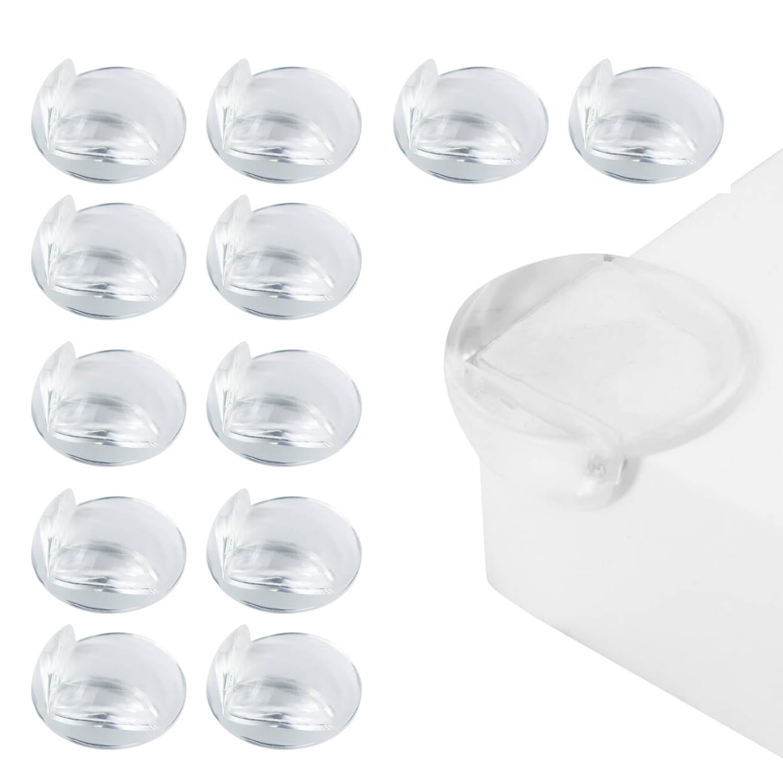 12 Transparente Eckenschützer Für Möbel Und Tische – Selbstklebende, Kugelförmige Pvc-teile – Stoßfest Und Kindersicher