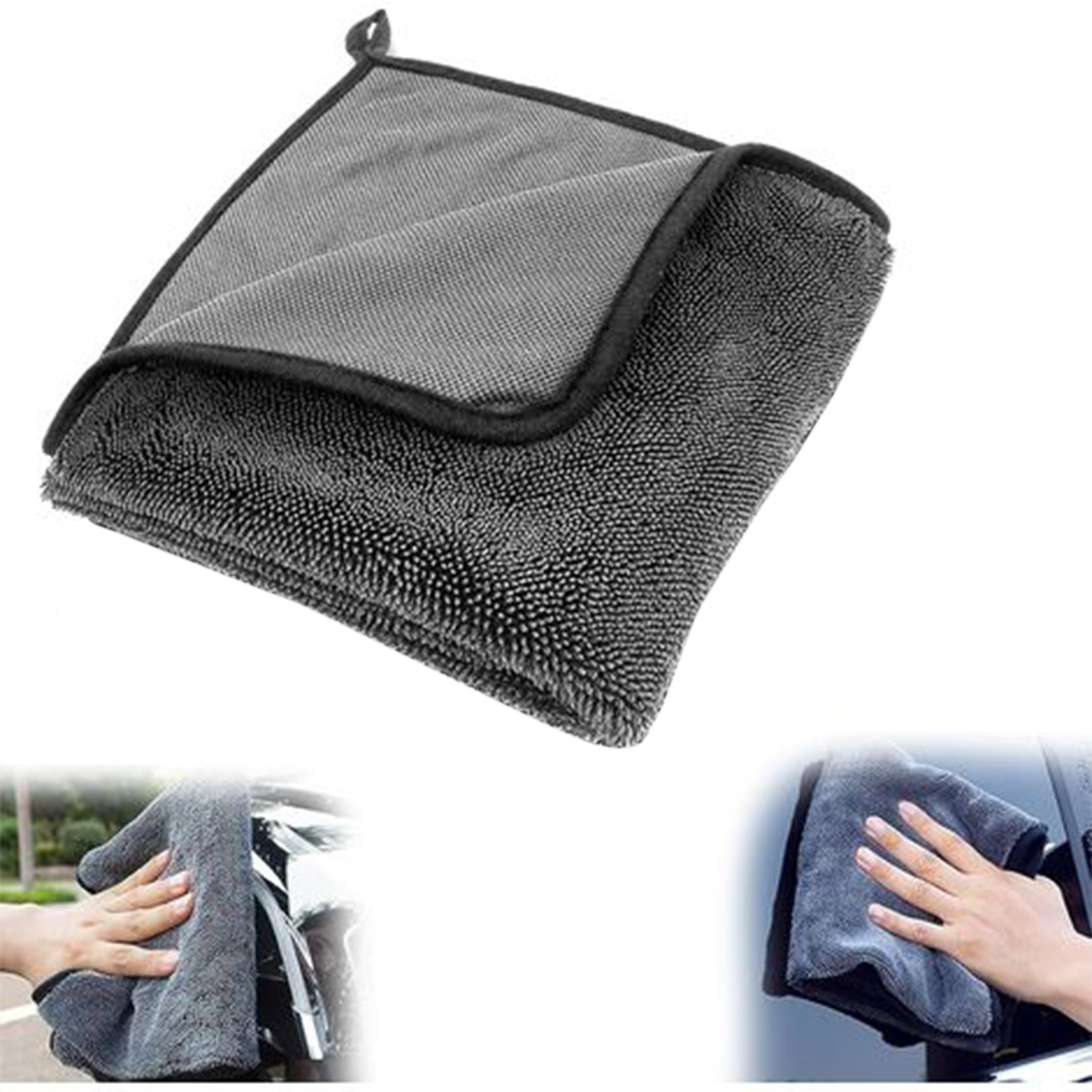 90 X 60 Cm Dickes Mikrofaser-autoreinigungstuch Mit Ziernähten – Mikrofaser-reinigungstuch Für Optimale Sauberkeit