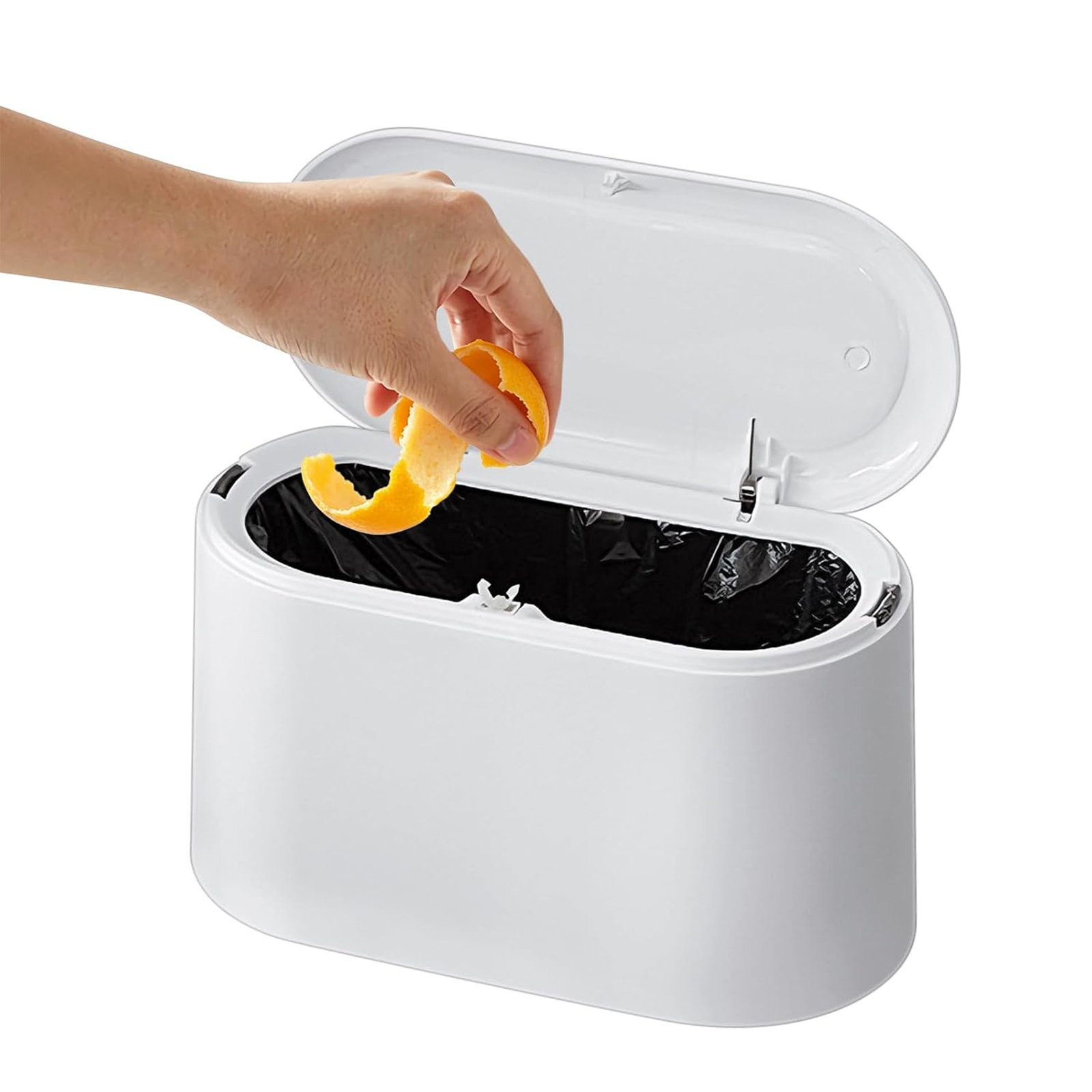Mini-mülleimer Mit Abnehmbarem Deckel – Kleiner Plastikmülleimer – Faltbarer Abfalleimer Für Die Küchenarbeitsplatte – Flusenbehälter Für Ba