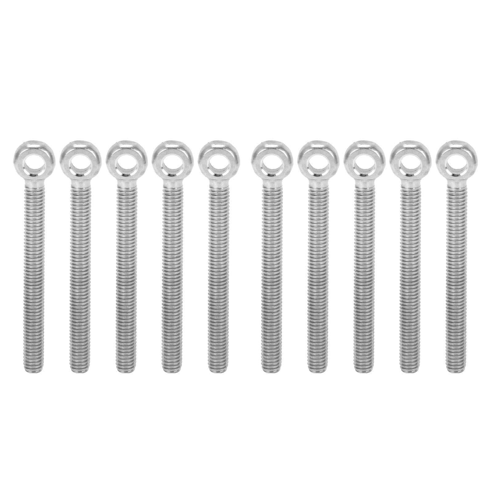 Packung Mit 10 Edelstahl-ösenschrauben M6x60 – Klemmschrauben Aus Edelstahl 304 Zur Befestigung