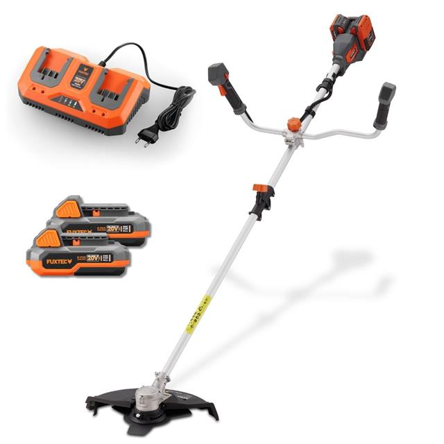 [neuwertig] Fuxtec 40v Akku Motorsense Fx-e2mscset - Akku Rasentrimmer - 35 Cm Schnittbreite - 2in1 Trimmer Und Freischneider - 2x20v Akku-system