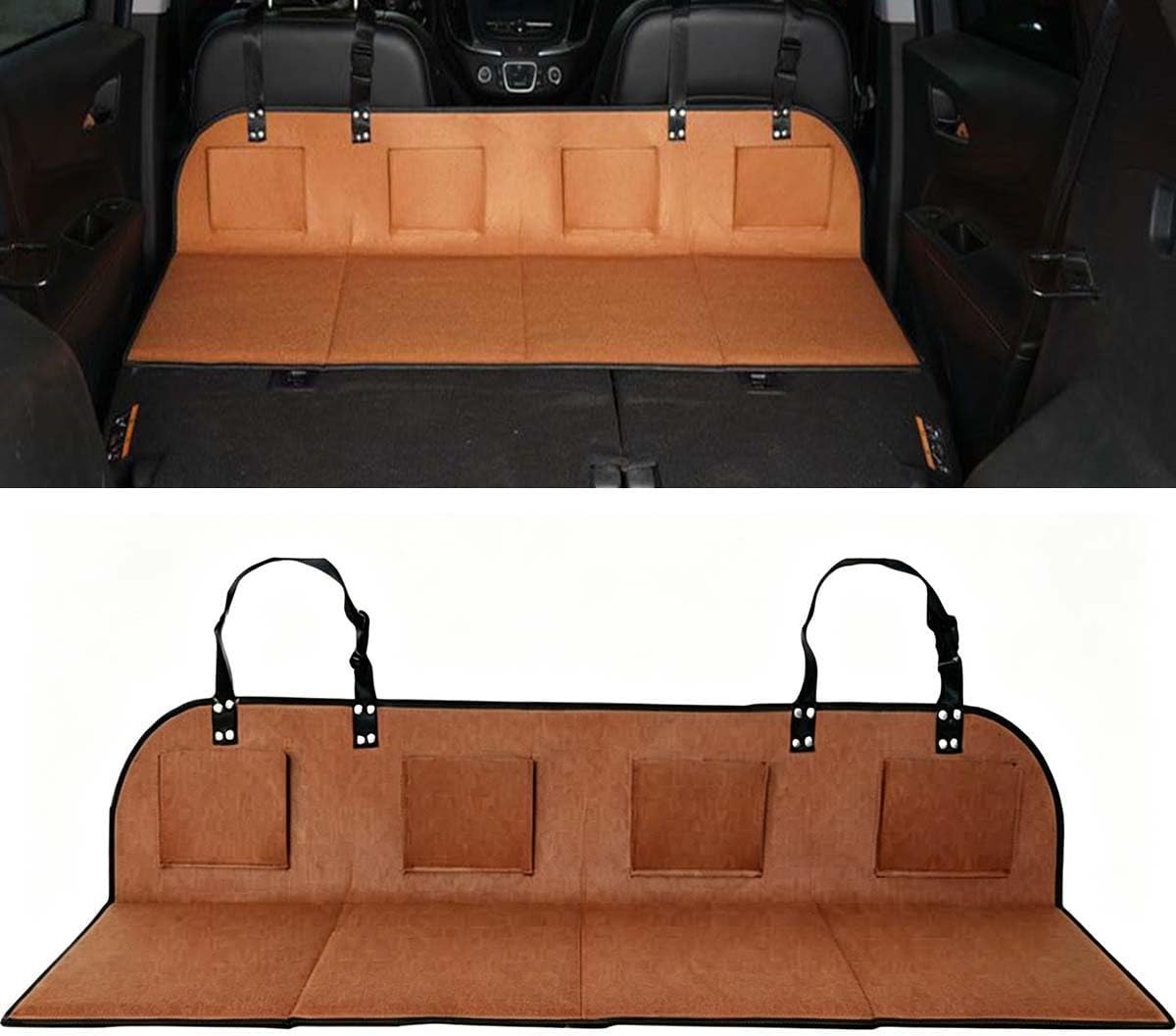 Klappbares Bett Für Die Rückbank/rücksitzverlängerungskissen (autoinnenausstattung), Braun