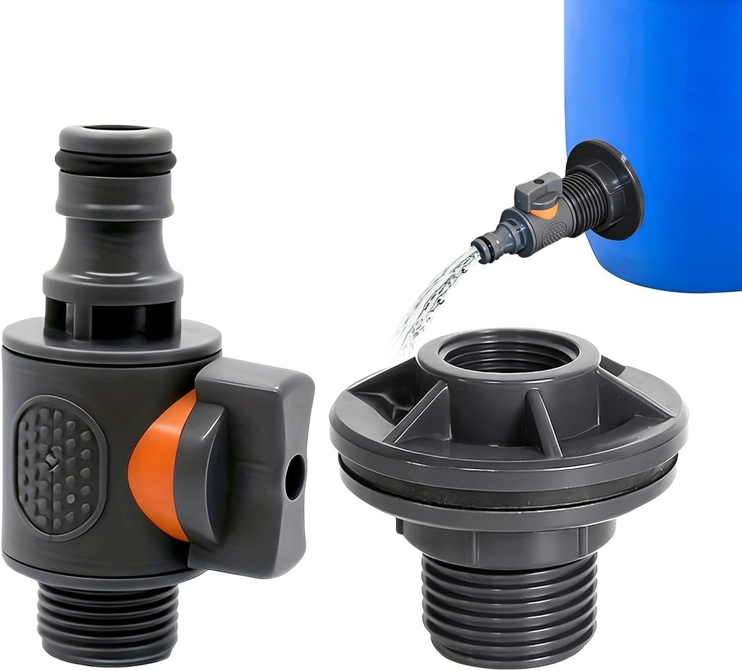 Regenwassertankventil – Wassertankadapter Mit Auslaufsicherer Absperrfunktion