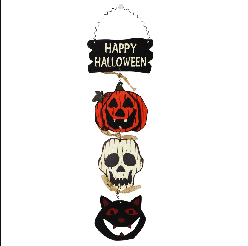 Halloween-willkommensschild Zum Aufhängen An Der Tür, Holzplakette Für Zuhause, Schule, Außenbereich, Spukhaus