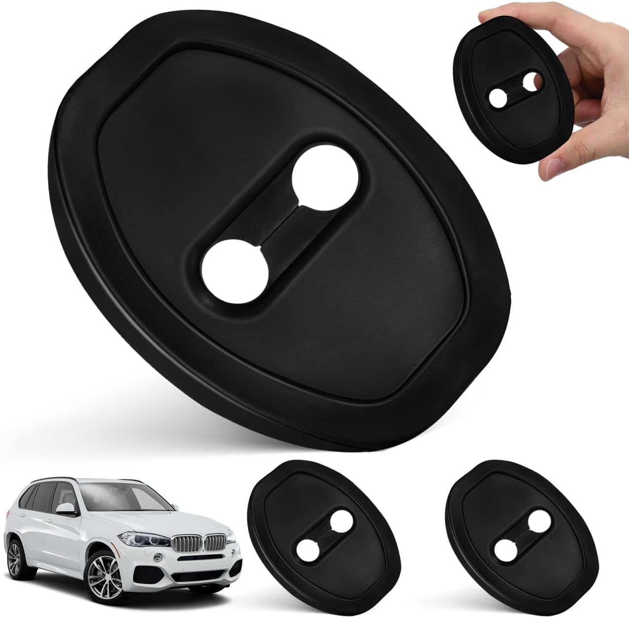 Set Mit 4 Silikon-schutzkappen Für Autotürschlösser, Stoßdämpfende Polsterung, Reduziert Schließgeräusche, Türschlossabdeckung Zum Schutz Des Schlosses Und Für Eine Längere Lebensdauer