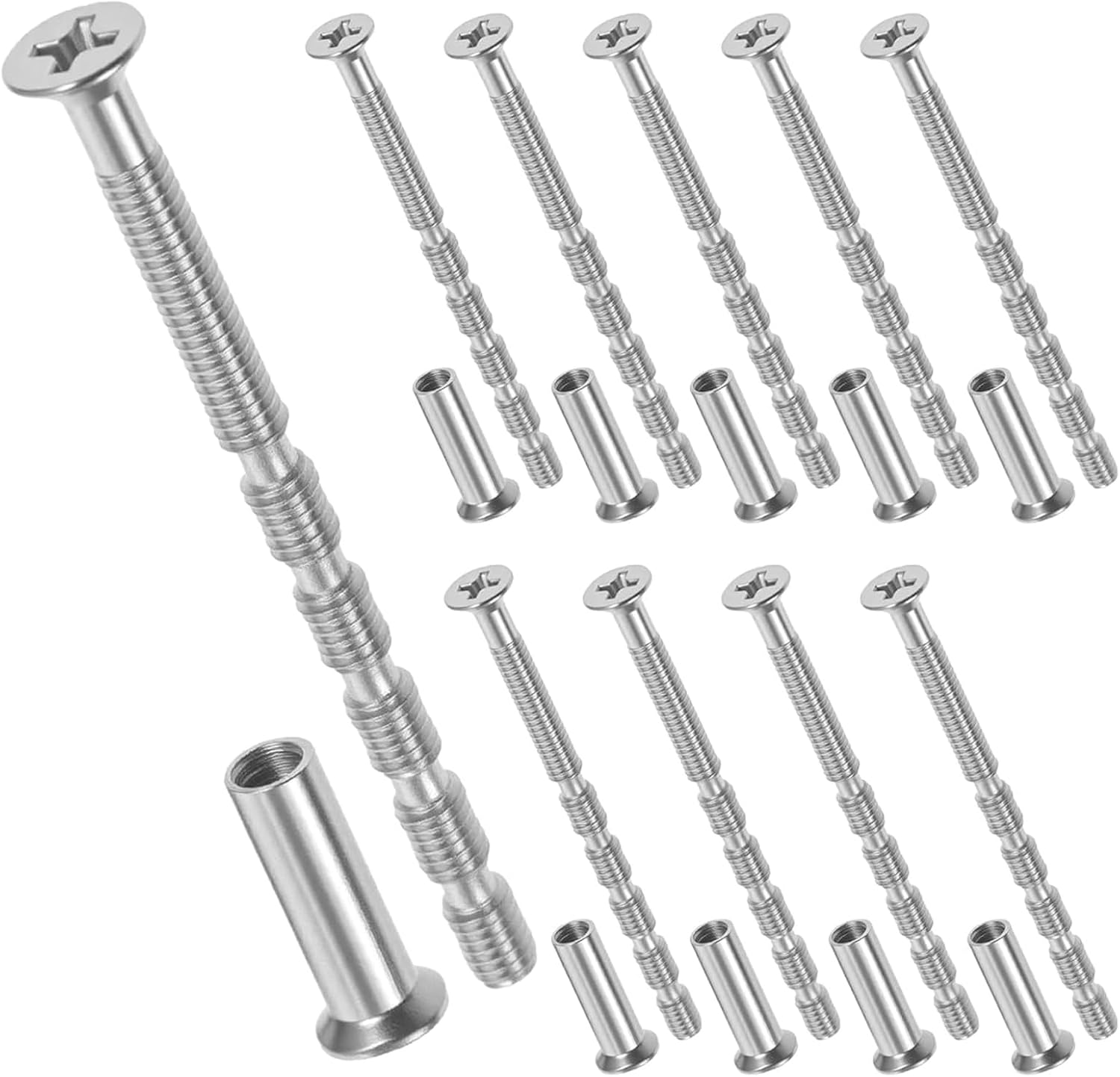 20 Türgriffschrauben M4 X 60 Mm, Möbelbefestigungsschrauben Mit Innensechskant M4 X 16 Mm, Kreuzschlitzschrauben Zur Befestigung Von Griffen, Schubladen, Schränken Und Möbelverbindungen, Stahl