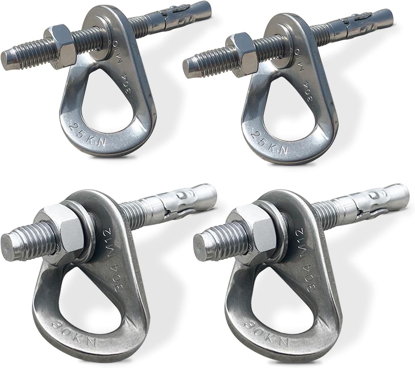 Ankerbolzen Aus Edelstahl 304 Für Kletterkonstruktionen, Befestigungsbolzen M10/m12 Für Sicherheitsankerpunkte, 4-teiliges Set Für Kletterkonstruktionen