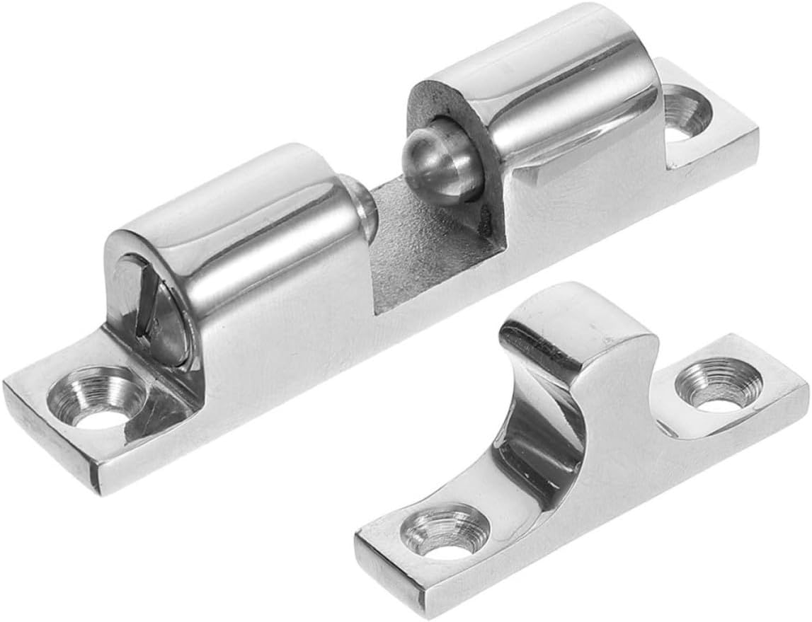 Doppelkugelverschluss Aus Edelstahl (43 Mm) Für Schubladen Und Bootstüren, Windfeste Befestigungsvorrichtung Für Boote Und Camping