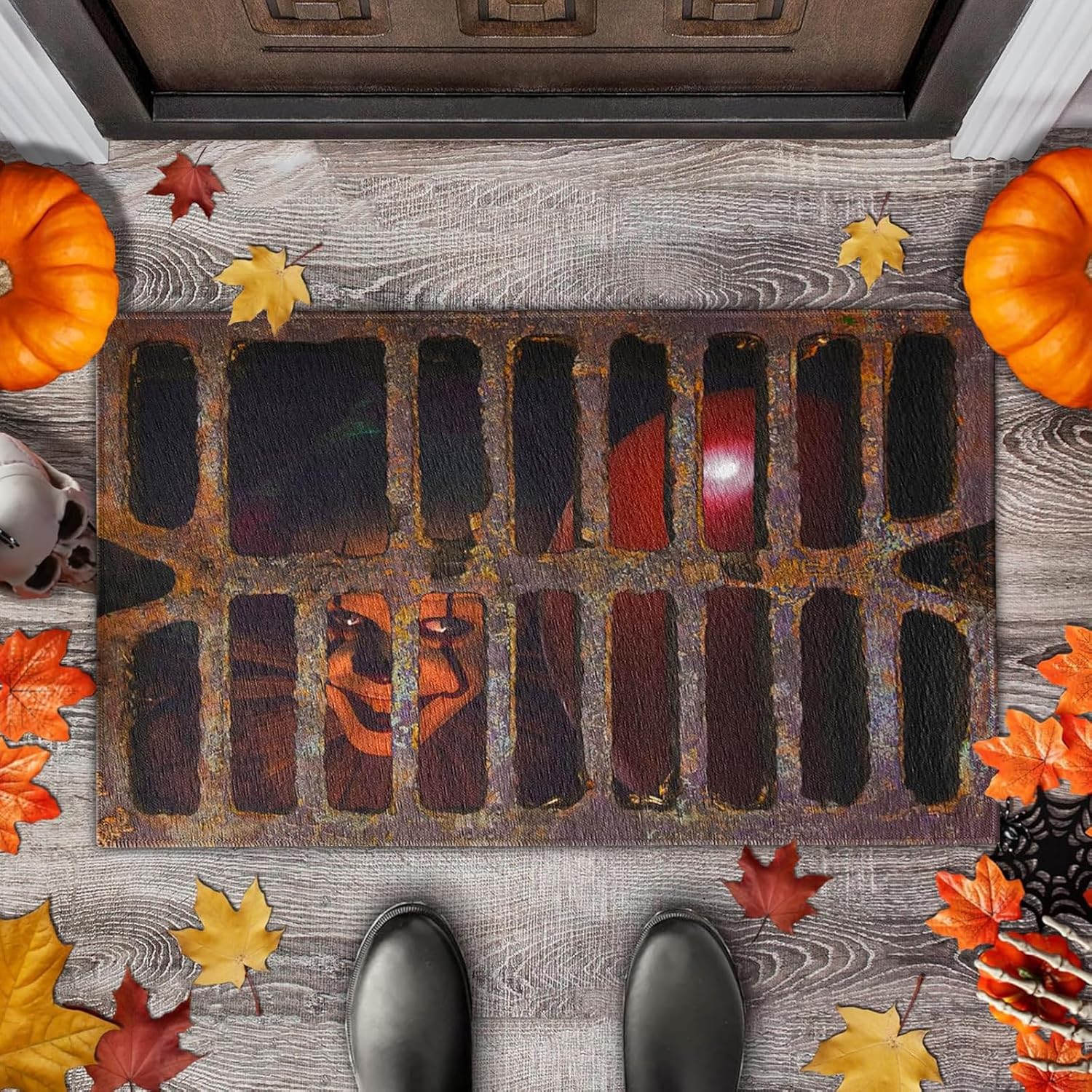 3d-fußmatte Mit Gruseligem Clown-motiv Für Halloween, Horror-fußmatte 40 X 60 Cm Für Drinnen Und Draußen, Geschenkidee Für Partys