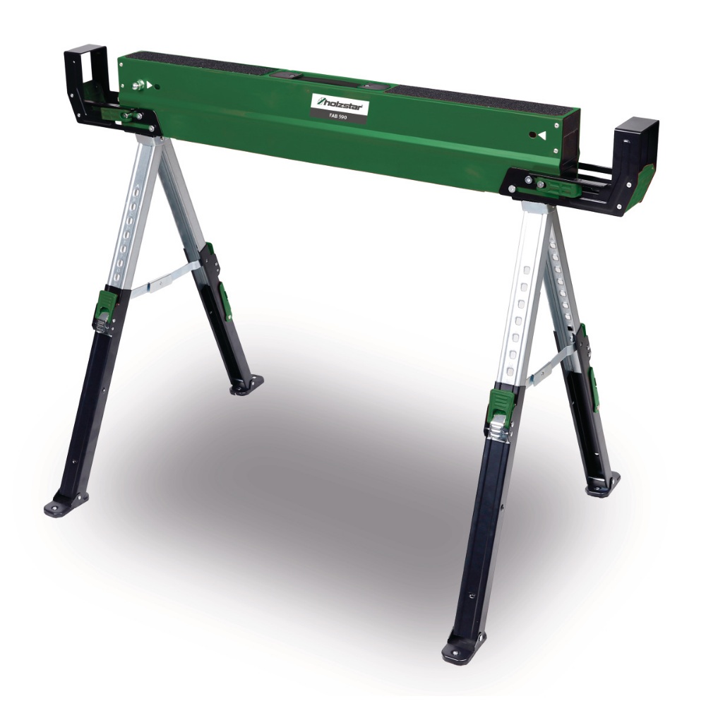 Holzstar Falt Arbeitsbock Fab 590 - Höhenverstellbar - 590 Kg - Klappbar