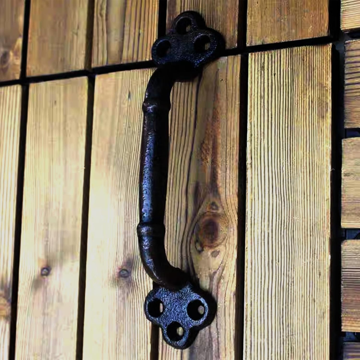 Scheunentorgriff Türgriff Aus Massivem, Schwarzem Stahl Schiebetürgriff Aus Schwarzem Stahl Und Edelstahl