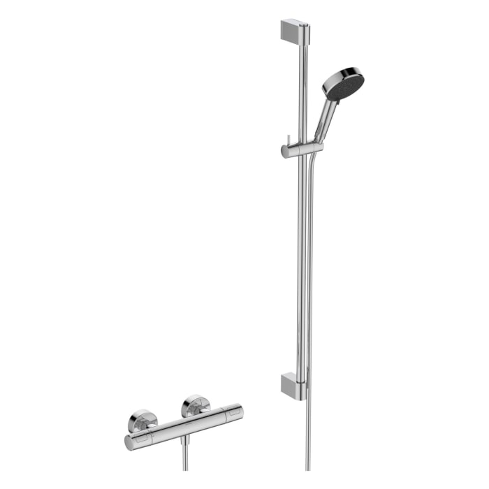 Ideal Standard Ceratherm T25 N Duscharmatur Paket, Brausestange 90 Cm