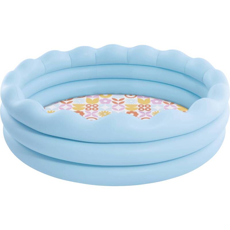[neuwertig] B-ware Intex Kinderplanschbecken Wavy Edge Pool Hellblau 575l Für Kinder Ab 3 Jahren