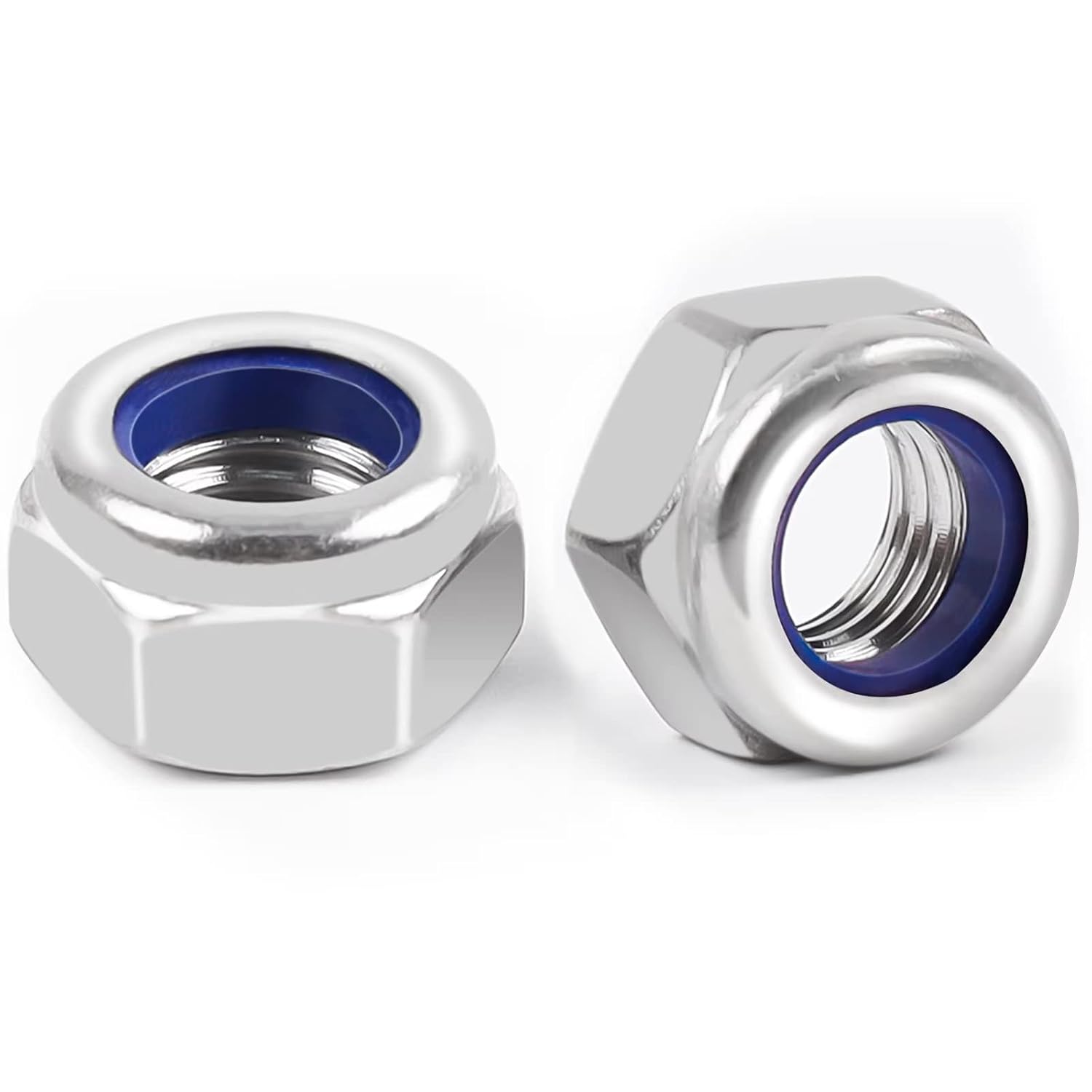 M10 Edelstahlmutter, 20 Stück. M10 A2 V2a Din 985 Edelstahl-sicherungsmutter Aus Nylon. Selbstsichernde Muttern. Sechskant-sicherungsmuttern Aus Nylon, Metrisches Gewinde. Sicherungsmuttern, Schrauben