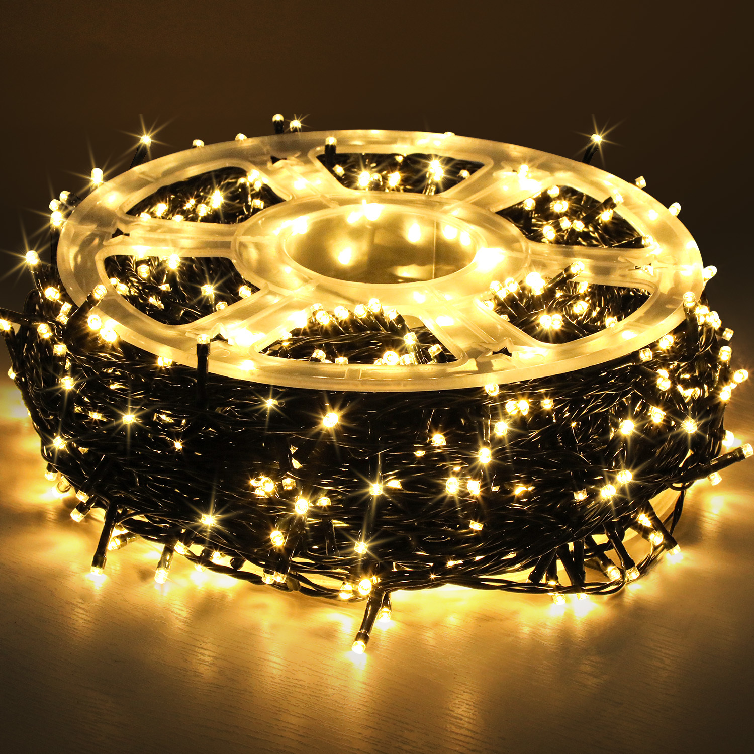 Jiubiaz 50m Led Lichterkette 500leds 8 Modi Mit Memory Funktion, Weihnachten Party Garten Bedienung Funkelnder Sterneffekt Deko Kaltweiß