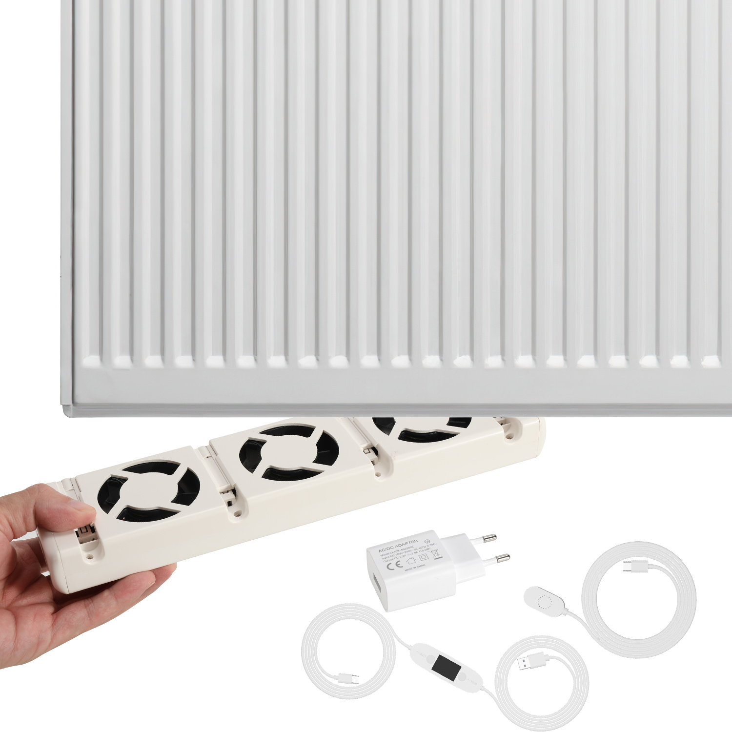 Jiubiaz Heizkörperventilator 3 Lüfter, 1er-set, Magnet, 30 Cfm, Thermostat