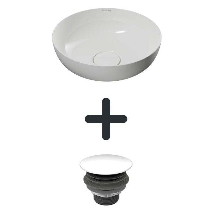 Kaldewei Miena Waschtisch-schale 3193, Ø 31 Cm, Set Inklusive Permanentablaufventil