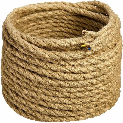 10 M Langes Vintage-elektrokabel – Geflochtenes Kupferkabel Für Diy-beleuchtung – 2 Adern, 0,75 Mm² – Maximale Spannung: 250 V – Flexibel Und Robust