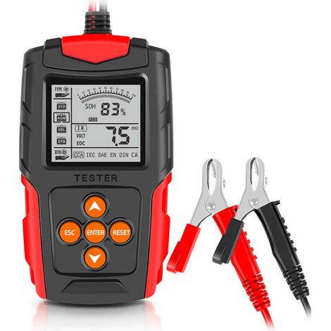 12v/24v Bleiakkumulator-tester, Kaltstartstrom-tester, Innenwiderstandsmesser, Autobatterie-analysator, Rot, Von Debuns