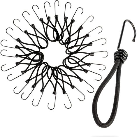 25 Stück Elastische Bungee-seile Mit Haken, Planenhaken, Professionelles Planengummi, Kurze Elastische Seile Mit Haken
