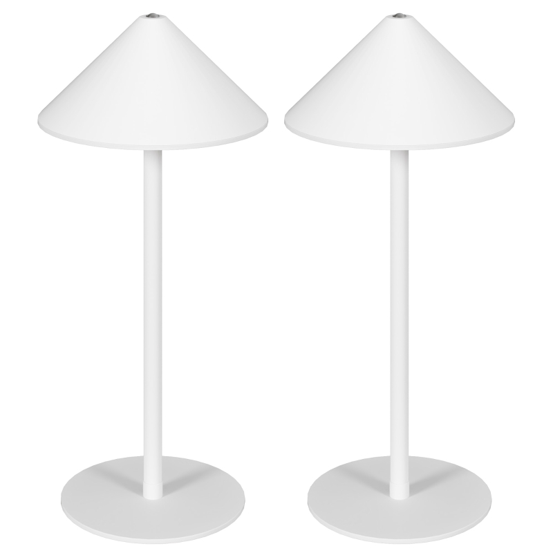 2er Set Tischlampen Mit 3 Lichtfarben, Usb-a+c, Touch-schalter, Weiß