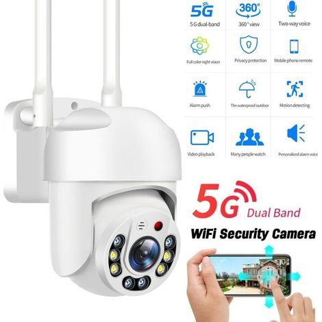 5g-wlan-hd-überwachungskamera – Gegensprechanlage – Nachtsicht – Bewegungserkennung – Ptz-steuerung