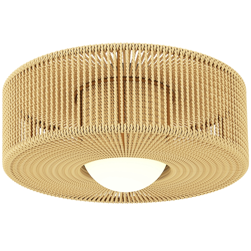 Boho-deckenlampe Mit G9-led-fassung Und Lampenschirm Aus Hanfseil