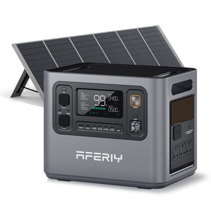 Aferiy P300 Elektrische Station 3000w 2048wh Mit Etfe Solarpanel 400w, Erweiterbar Auf 10,24kwh, App, 13 Ausgänge