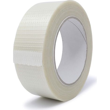 Glasfaserklebeband – Verstärkung Und Umreifung, Verstärktes Klebeband, Verstärktes Verpackungsfilament – 5 Cm X 20 M, Transparent