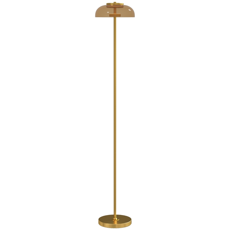 Led-stehlampe Mit 3000k Warmem Licht, Fußschalter, Messing