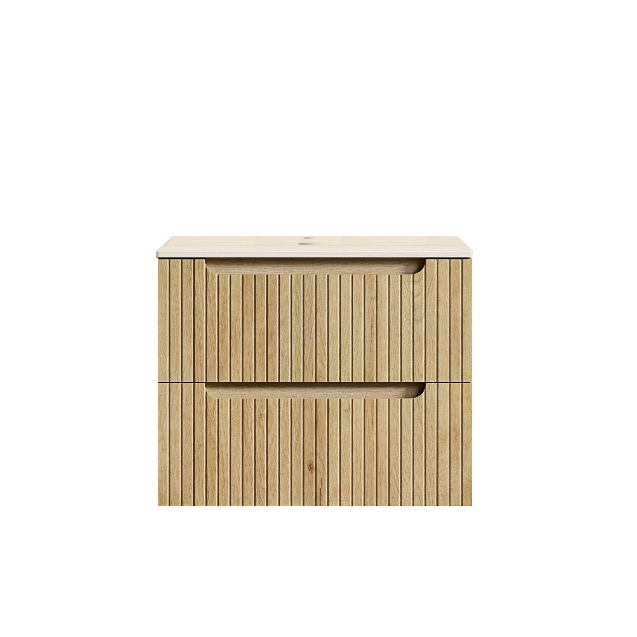 60cm Unterschrank Ohne Waschbecken, Eiche Hell