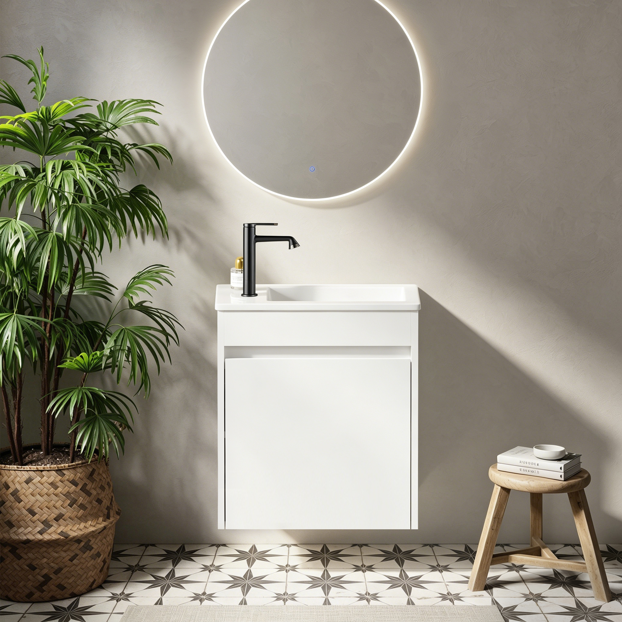 46 Cm Badezimmerschrank Weiß Mit Stauraum & Soft-close-tür