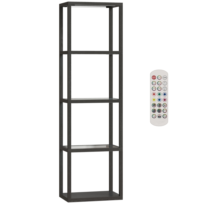 Rgb-stehlampe Mit 4 Glasregalen, Fernbedienung, Musiksynchronisation