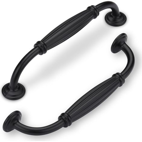 Schwarzer Küchenschrankgriff, 96 Mm Lochabstand, 6-teiliges Set Küchenschrankgriffe, Möbelgriffe, Küchenschubladengriffe