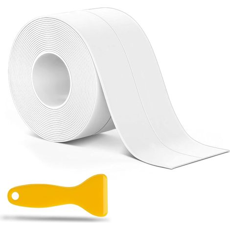 Selbstklebender Dichtungsstreifen 3,2 M X 5 Cm, Wasserdichtes Pvc-dichtungsband Für Bad, Küche, Wc, Stark Klebend, Wasserdicht
