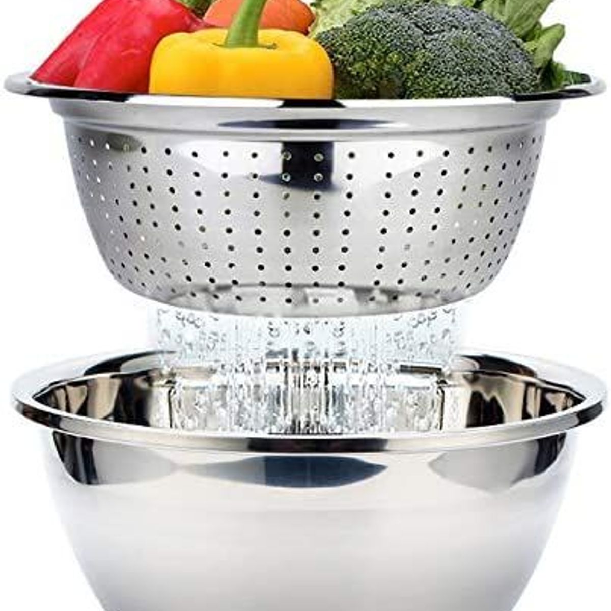 Edelstahlsieb, Sieb Mit Edelstahl-küchenschüssel, Salatschüssel, Schüssel, Küchenutensil